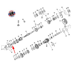 Mutter Nut Hauptwellen Lager für Harley Davidson 4 Gang Getriebe ers 35046-36