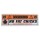 Eightball-Custom Warning No Fat Chicks Aufkleber weiß orange schwarz