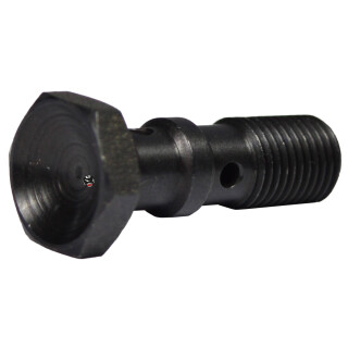 GOODRIDGE Banjo Bolt Hohlschraube Doppel Anschluss 3/8-24 für Harley schwarz