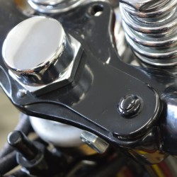 Mini Taster Edelstahl Hupe & Starter für Harley Davidson und Motorrad schwarz