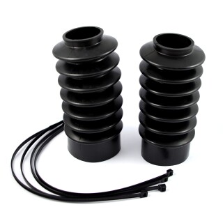 Faltenbälge Fork Boots schwarz 39 mm Gabel für Harley Sportster Dyna FXR